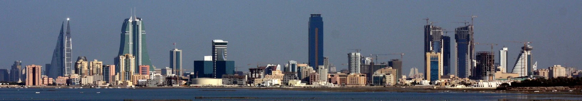 Authentic Manama waterfront skyline in Bahrain